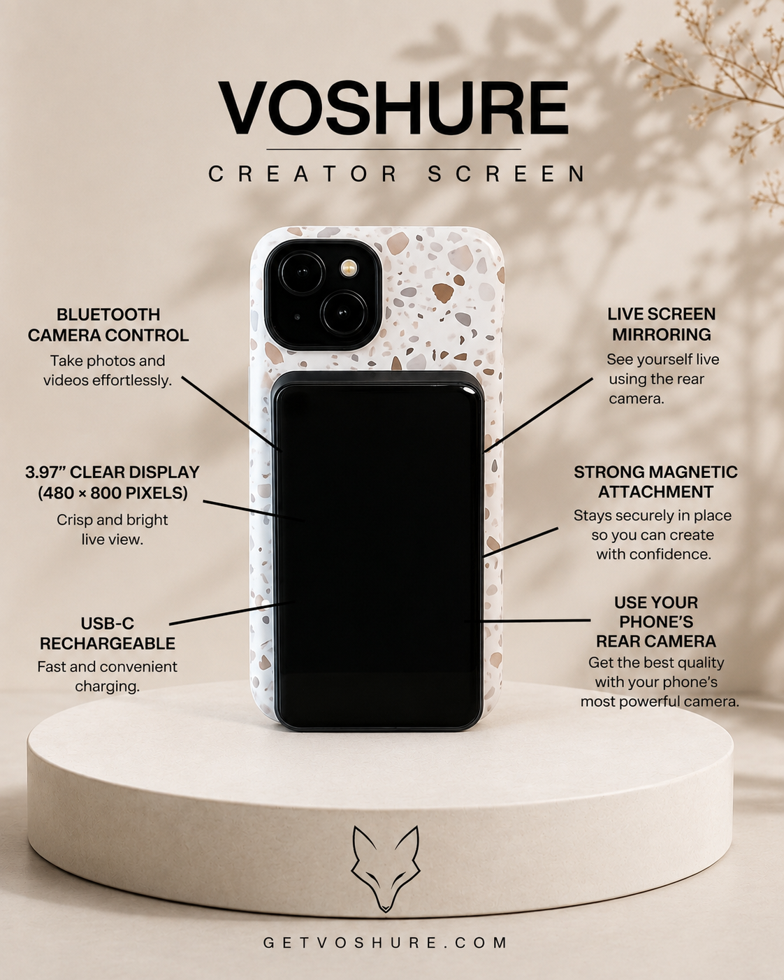 VOSHURE Creator Screen